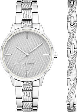 Nine West Dámska darčeková sada hodiniek a náramku NW/2761SVST