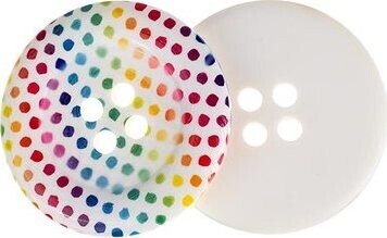 Gombíky Žirovnice Gombík 5 cm bodka farebná, 336331A2, súprava 2 ks