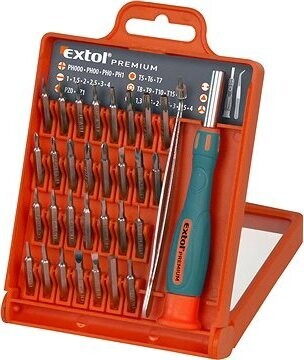 EXTOL PREMIUM skrutkovač hodinársky s mini-hrotmi, sada 32 ks, 8819105