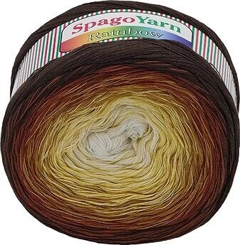 SpagoYarn Rainbow 250 g – 7 žlto-hnedá
