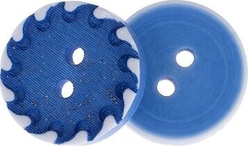 Gombíky Žirovnice Gombík 1,8 cm modrý s bielymi kvapkami, 400233B, súprava 6 ks
