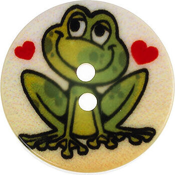 Gombíky Žirovnice Gombík 1,5 cm žaba 41719C súprava 6 ks