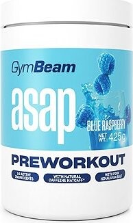 GymBeam ASAP Pre-Workout 425 g Modrá malina
