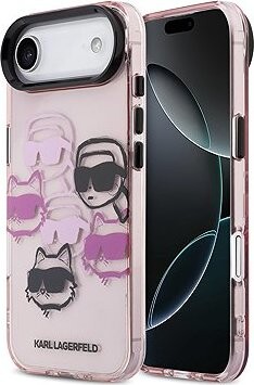 Karl Lagerfeld IML Multi K & CH Heads Zadný Kryt pre iPhone Air Pink