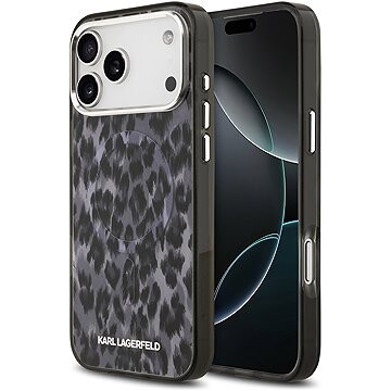 Karl Lagerfeld IML Leopard MagSafe Zadný Kryt pre iPhone 17 Pro Max Grey