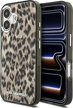 Karl Lagerfeld IML Leopard MagSafe Zadný Kryt pre iPhone 17 Brown