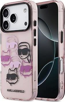Karl Lagerfeld IML Multi K & CH Heads Zadný Kryt pre iPhone 17 Pro Pink