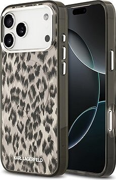 Karl Lagerfeld IML Leopard MagSafe Zadný Kryt pre iPhone 17 Pro Max Brown