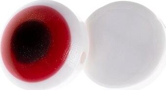 Gombíky Žirovnice Gombík 1,5 cm očko červené 349892D – súprava 6 ks