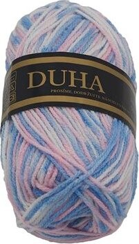 Dúha 50 g – 050 biela, modrá, ružová