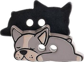 Gombíky Žirovnice Gombík 2,5 × 2 cm psík, 400255, súprava 3 ks