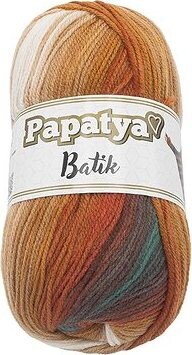 Bellatex Papatya Batik 100g, 554-33 oranžová, hnedá
