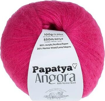 BELLATEX Priadza Angora Merino Papatya 100 g - 4060 ružová