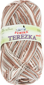 BELLATEX Priadza Terezka multi 50 g - 254 biela, hnedá, šedá