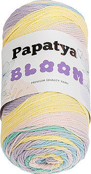 BELLATEX Priadza Papatya Bloom 100 g, 03 žltá, modrá, zelená