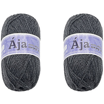 BELLATEX SET 2 ks Priadza Ája NGM 50 g, 909 antracitová