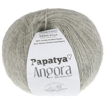 BELLATEX Priadza Angora Merino Papatya 100 g - 2120 sivá