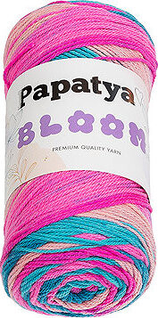 BELLATEX Priadza Papatya Bloom 100 g, 09 ružová, modrá