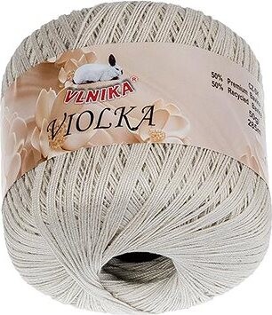 BELLATEX Priadza Violka 50 g - 101 biela káva