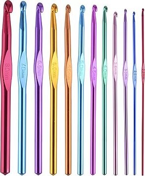 Ruhhy Háčik na hačkovanie – sada veľkostí, 12 ks