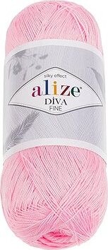 Vlnika Diva Fine 100 g, 185 ružová