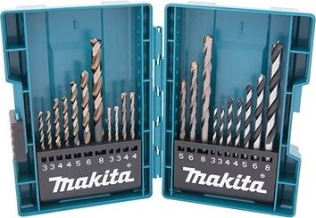 MAKITA sada vrtákov s valcovou stopkou do kovu/dreva/muriva 21 ks v plastovej krabičke B-44884