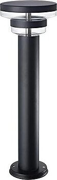 Luxera Prezent Umera LED 9 W IP44, zahradní sloupkové svítidlo, černé