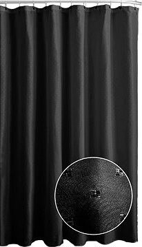 DuraHome Koupelnový závěs 180 × 200 cm PES, Jaquard, černý