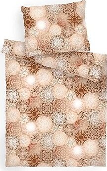 Dadka Geon Povlečení satén 140 × 200 cm, 70 × 90 cm, Mandaly hnědé