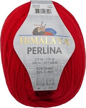 BELLATEX sro Priadza Perlina 100 g - 60109 červená