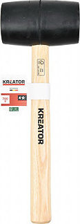 KREATOR Palička gumová, černá, dřevěná násada 700 g KRTH90602