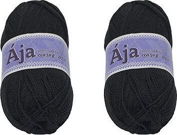 BELLATEX SET 2 ks Priadza Ája NGM 50 g, 901 čierna