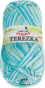 BELLATEX Priadza Terezka multi 50 g - 258 biela, tyrkysová, mintová