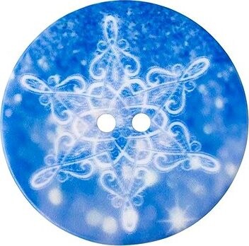 BELLATEX Gombík 3,5 cm vločka snehová 401679 – súprava 3 ks