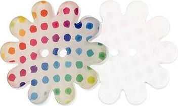 Bellatex Gombík 3,7 cm kytička farebná 366289 súprava 3 ks