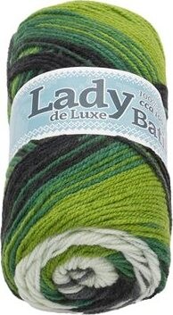 Lady de Luxe BATIK 100g - 603 biela, zelená