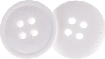Gombíky Žirovnice Gombík 1,5 cm biely 4 dierky 349892K, súprava 6 ks