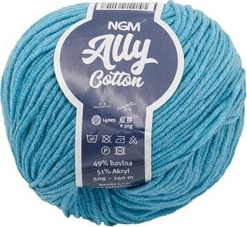 Ally cotton 50 g – 016 tyrkysová