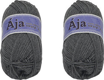 BELLATEX SET 2 ks Priadza Ája NGM 50 g, 908 tmavo šedá