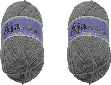 BELLATEX SET 2 ks Priadza Ája NGM 50 g, 907 svetlo šedá