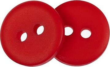 Bellatex Gombík 1,3 cm červený 2 dierky 401328 súprava 6 ks