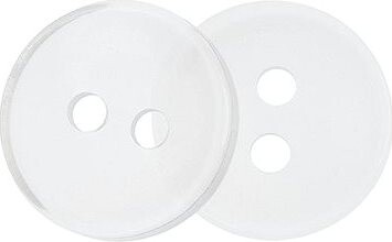 Bellatex Gombík 1,3 cm priehľadný 2 dierky 356686 súprava 6 ks