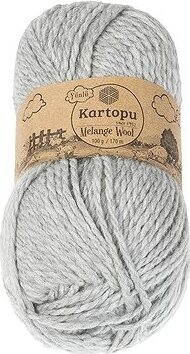 BELLATEX Melange Wool 100 g – 1000 melír sivý