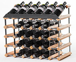 Raxi Classix 5030T Stojan na 30 lahví z oceli a masivního dřeva