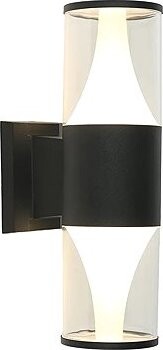 Luxera Prezent Sera LED 2 × 7 W IP54, venkovní nástěnné svítidlo, černé