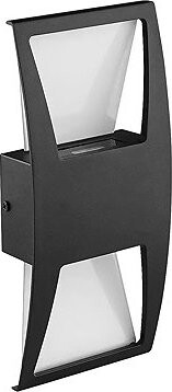 Luxera Prezent Ozz LED 2 × 4 W IP44, venkovní nástěnné svítidlo, černé