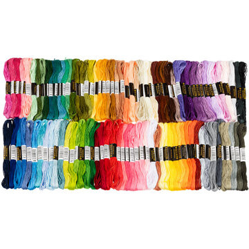 BELLATEX Bavlnka vyšívacia sada 100 ks - mix uni farieb