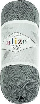 Vlnika Diva Fine 100 g, 87 sivá