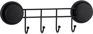 DuraHome Věšák s přísavkou, 4 háčky, TAYRONA 43747, černý