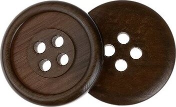 Gombíky Žirovnice Gombík 2 cm hnedozlatý štyri dierky, 349890J, súprava 3 ks